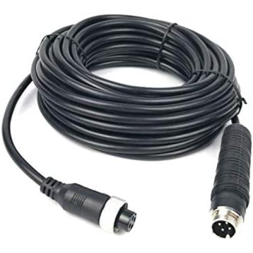 Lapetus 32FT 10M Car Video 4-Pin Aviation Extension Cable for CCTV Rearview Camera Truck Trailer Camper Bus Motorhome Vehicle Backup Monitor System Waterproof Shockproof (32FT)