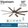 Minka-Aire F888L-ORB Slipstream 65 Inch Outdoor Ceiling Fan with Dimmable LED Light and DC Motor in Oil Rubbed Bronze Finish