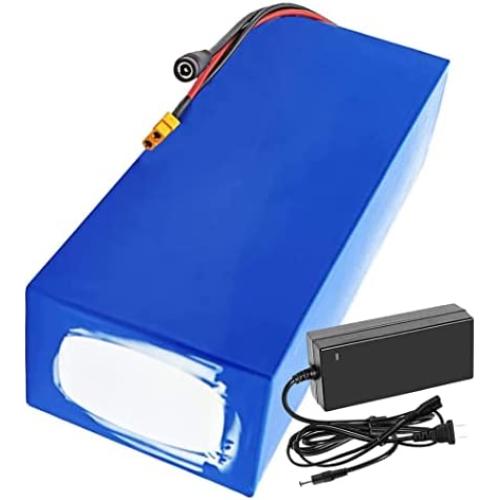 Wnicek 48V 20AH Lithium-Ion Battery 20000mAh 13S 4P Ebike Rechargeable Battery Pack with BMS and Charger Fits for 200W - 1000W Motors
