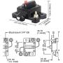 OUHL 60 Amp Circuit Breaker Manual Reset 30-250A for Car Truck Rv ATV Marine Trolling Motors Boat Vehicles,12V-48V DC (60A)
