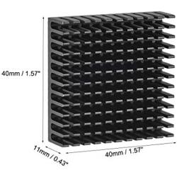 uxcell Electronic Radiators Heatsink for Stepper Motor,3D Printer 40x40x11mm Black 6pcs