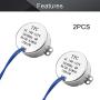 Fielect 2Pcs Synchronous Motor AC 110V 30-36RPM Synchron Motor Turntable Motor CW/CCW Direction 4W TYC-50 Single Flat Shaft