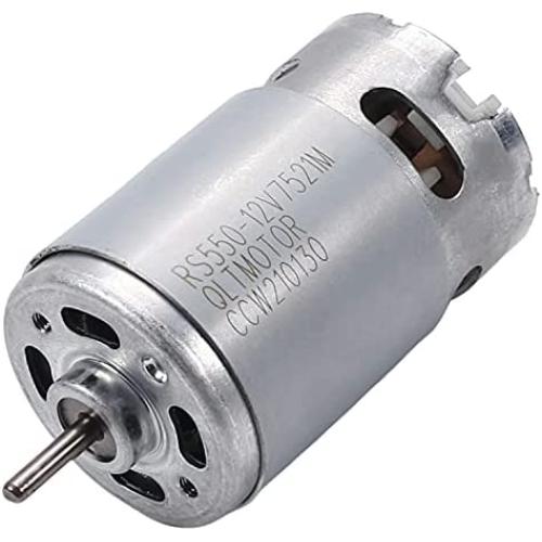 Fielect 21000RPM 12V DC Motor RS 550 Motor 79MMD D Shaft High Torque Electric Motor for Drills, Robots, RC Vehicals, Remote Controlled Cars/Robot, Saw Repair