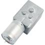 sourcing map Turbo Worm Geared Motor DC 12V 2RPM 6mmx13mm D-Shape Shaft Electric Power Silver Tone