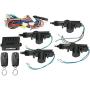 Universal Car Door Lock 4PCS,Geevorks 12V Door Lock Actuator Keyless Entry System with 2 Remote Controller (Remote 50-80m),Central Control Locking Kit with Trunk Release Button