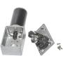 Bemonoc High Torque DC 24V Low Speed 8RPM Worm Gear Motor Reversible Speed Reduce Turbine Electric Gearbox Motor 8mm Shaft with Install Bracket