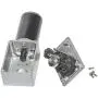 Bemonoc High Torque DC 24V Low Speed 8RPM Worm Gear Motor Reversible Speed Reduce Turbine Electric Gearbox Motor 8mm Shaft with Install Bracket