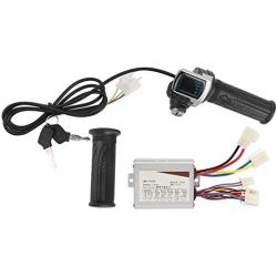 Alomejor E Bike Controller Set 36V 350W E Bike Power Display Kit, Controller and Rotary Handle Set with Thumb Throttle Grip