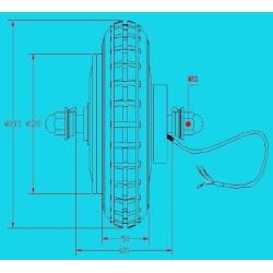8 Inch Electric Scooter Brushless Hub Motor 36V 350W Motor Kit for Tride Trikke Bike Homemade Mobility Scooter Instead of Walk