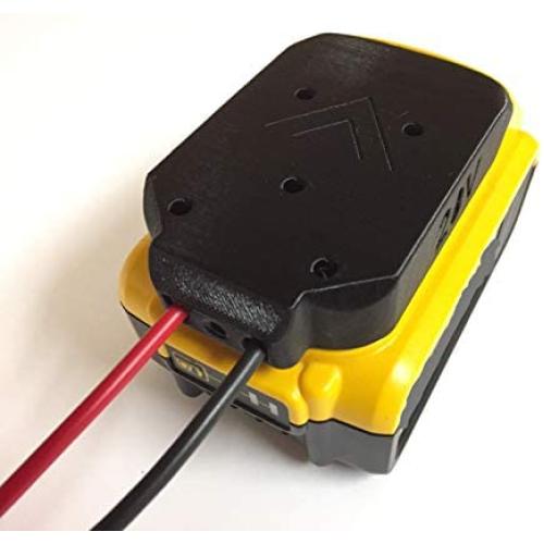 Terrafirma Technology 10AWG Battery Adapter for DeWALT or Hercules 20V Max 18v Dock Power Connector Robotics black