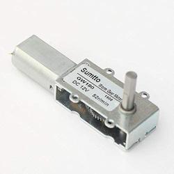 GW180 DC 6V 12V small micro Worm gear motor Low speed High torque Ultra Thin Slim gear box Reversible Electric engine Robot Lock (12V 52RPM)