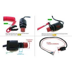 Boat Outboard Motor Kill Stop Switch Lanyard 87-97765M For Mercury Mercruiser Mariner Outboard 2/4-stroke Engine