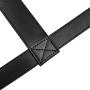 SYCOOVEN Adjustable PU Leather Picnic Blanket Carry Strap for Outdoor Camping, Travel, Portable Motorcycle Bedroll Straps(Black)