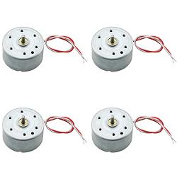 LRONG 4PCS 3V 6200RPM DC Motor Mini Electric Motor with Wire for DIY Toys
