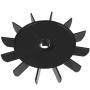 uxcell Motor Fan Blade 142mmx18mm Round Shape Bore Black Engineering Plastic with 12 Vanes