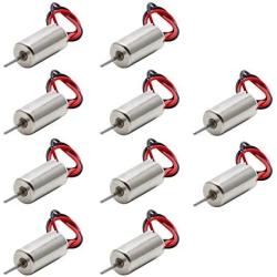 Augiimor 10PCS Coreless Micro DC Motor 6x12mm Mini DC Motors 3.7V 30000RPM Micro Motors for Blade Inductrix Tiny Whoop