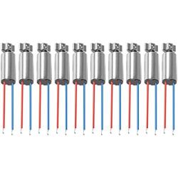 AEDIKO 10pcs DC Coreless Motor 1.5v-3v Waterproof Micro Vibration 12000RPM Mini Vibrating Motor 6mmx10mm for Electric Toothbrush Toys Dental Equipments