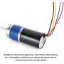 DC 12V 36MM Gear Motor, Mini Brushless Speed Reduction Motor, High Torque Electric Geared Motor, Silent Centric Output Shaft Gearbox, Mechanical Parts(45RPM)