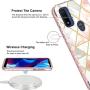 [5 Items] Jeylly Moto G Pure (2021) Case + 2 Pack Tempered Glass Screen Protector + 2 Pack Camera Lens Protector, Slim Fit Hybrid Flexible TPU Tough Phone Cover for Moto G Pure Case, Rose Gold