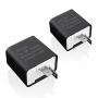 12V Speed Adjustable 2 Pin LED Electronic Flasher Relay for Motorcycle Turn Signal Direct Replacement Universal Hazard Warn Hyper Flash Relay (Black,2pcs)