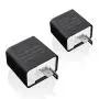 12V Speed Adjustable 2 Pin LED Electronic Flasher Relay for Motorcycle Turn Signal Direct Replacement Universal Hazard Warn Hyper Flash Relay (Black,2pcs)