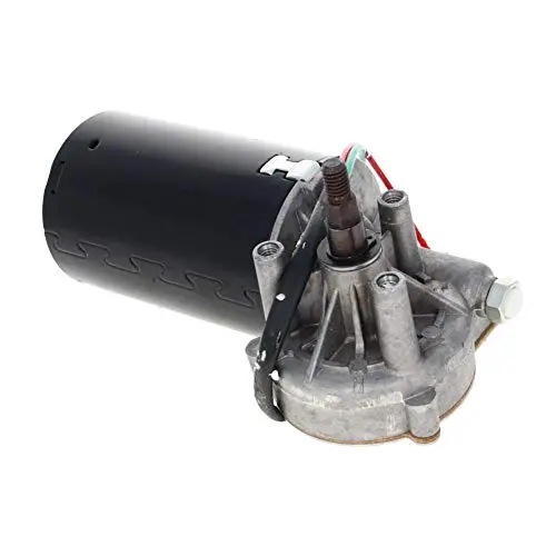 Fielect DC 24V 50RPM Reversible Worm Geared Motor Electric Gear Motor High Torque Turbine Worm Gear Box Motor, Right Threaded Shaft GW70105