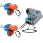 UYGALAXY Greenhouse Film Roll Up Motors with Limit Switch (2 Packs) + Transformer Controller Joint Box (AC110V to DC24V) for Greenhouse Ventilation,Automatic Venting
