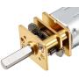 uxcell Micro Speed Reduction Motor DC 3V 25RPM with Full Metal Gearbox 0.15A Electric Gear Box Motor with 2 Terminals for DIY RC