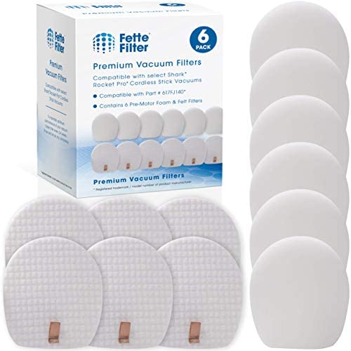 Filtres à Mousse et à Laine Pré-Moteur Compatibles avec Shark IX140, IX141, IZ140, IZ142, IZ162H, UZ145 Rocket Pro Aspirateurs Sans Fil. Comparables au Numéro de Pièce 617FJ140. Pack de 6 Filtres à Mousse et à Laine Pré-Moteur Compatibles avec Shark IX140, IX141, IZ140, IZ142, IZ162H, UZ145 Rocket Pro Aspirateurs Sans Fil. Comparables au Numéro de Pièce 617FJ140. Pack de 6