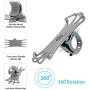 Bike & Motorcycle Phone Mount, 360°Rotation Silicone Bicycle Phone Holder, Universal Motorcycle Handlebar Mount Compatible with iPhone 12/Pro/mini/11/Xs/Max/Xr/X/8/Plus, 4.0~6.7 Cellphones (Gray)