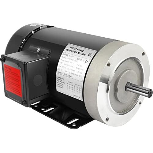 2HP Electric Motor 1750RPM General Purpose Three Phase 56C Motor TEFC 230/460V 5/8