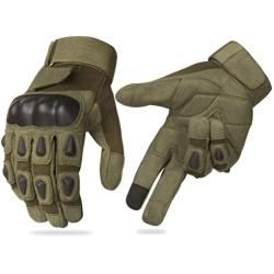 Gearyte Tactical Full Finger Gloves with Hard Knuckle Protection for Airsoft Shooting Hiking ATV Motorbike Hunting