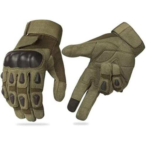 Gearyte Tactical Full Finger Gloves with Hard Knuckle Protection for Airsoft Shooting Hiking ATV Motorbike Hunting