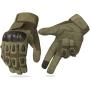 Gearyte Tactical Full Finger Gloves with Hard Knuckle Protection for Airsoft Shooting Hiking ATV Motorbike Hunting