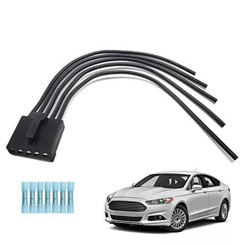 WPT1285, 645-512 Blower Motor Resistor Connector, AC Fan Pigtail Wiring Harness Connector Compatible with 2010-2015 Ford Fusion, 11-14 Lincoln MKZ Base Hybrid, 10-11 Mercury Milan