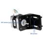 TB6600 4A 9-42V Stepper Motor Driver CNC Controller with Stepper Motor Nema 17 Bipolar 1.7A 40N.cm Holding Torque and Motor Mounting Bracket for 3D Printer Hobby CNC Router XYZ by Beauty Star