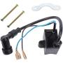 QAZAKY CDI Ignition Coil Spark Plug for 49cc 50cc 60cc 66cc 70cc 80cc 2-stroke Engine Motorized Bicycle Bike