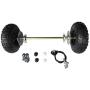 Togarhow 740mm 29 inch Go Kart Rear Axle Assembly Complete Wheel Hub Kit & 13 * 5-6 Wheel Tires With Rim & Brake Assembly & T8F Chain Suitable for DIY Go Kart Quad, Trike, Drift Bikes