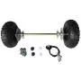 Togarhow 740mm 29 inch Go Kart Rear Axle Assembly Complete Wheel Hub Kit & 13 * 5-6 Wheel Tires With Rim & Brake Assembly & T8F Chain Suitable for DIY Go Kart Quad, Trike, Drift Bikes
