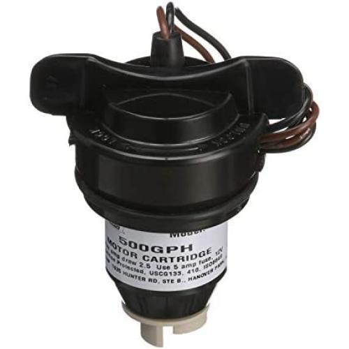 Seachoice Submersible Bilge Pump Replacement Motor Cartridge, 500 GPH, 2.5 Amps, 12V DC