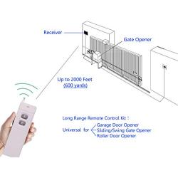 Supreform Universal Waterproof 2 Channel Relay 12V 24VDC/AC 2000FT(600m) Long Range Remote Control Switch for Lights, Water Pump, Heater, Garage Door Gate Opener, Pre-Wired 3.3 Feet External Receiver