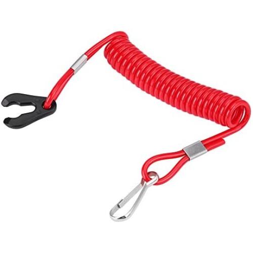 Boat Engine Motor Kill Stop Switch, Outboard Engine Ignition Emergency Kill Stop Switch Key Lanyard Rope Clip (for All Series)