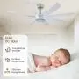 OFANTOP 60 Inch Smart Wifi Ceiling Fan Compatible with Alexa, DC Motor Large Modern Ceiling Fan with Light Remote Control, 8 Blades White