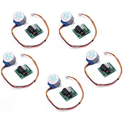 Teyleten Robot 5pcs ULN2003 28BYJ 48 5V 4-Phase Stepper Motor with 5V Stepper Drive Board for Arduino PI PIC Raspberry Pi