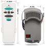 COREBAY Universal Ceiling Fan Remote Control Kit with Up Down Light Replacement for Hampton Bay/Harbor Breeze/Hunter/Westinghouse/Litex 3-Speed Dimmer UC7078T UC7067RC L3H2010FANHD Fan-HD6 FAN-28R