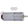 GA25-370 Gear Motor DC with Speed Encoder, Stainless Steel High Torque Electric Micro Speed Reduction Geared Motor Brush DC Motors Reducer Copper (DC12V 300RPM)