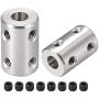 uxcell 6mm to 6mm Bore Rigid Coupling Set Screw L22XD14 Stainless Steel,Shaft Coupler Connector,Motor Accessories,2pcs