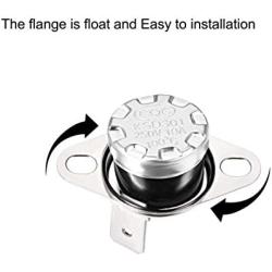 uxcell KSD301 Thermostat 100°C/212°F 10A Normally Open N.O Adjust Snap Disc Temperature Switch for Microwave Oven Coffee Maker 5pcs