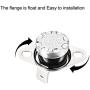 uxcell KSD301 Thermostat 100°C/212°F 10A Normally Open N.O Adjust Snap Disc Temperature Switch for Microwave Oven Coffee Maker 5pcs