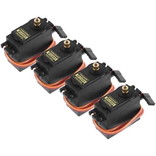 Moteur Servo 4 pièces MG995 Contrôle Angle 180 Engrenages Métalliques Moteur Servo à Couple Rapide Numérique 20kg pour Voiture Robotique, Bateau, Hélice RC Moteur Servo 4 pièces MG995 Contrôle Angle 180 Engrenages Métalliques Moteur Servo à Couple Rapide Numérique 20kg pour Voiture Robotique, Bateau, Hélice RC